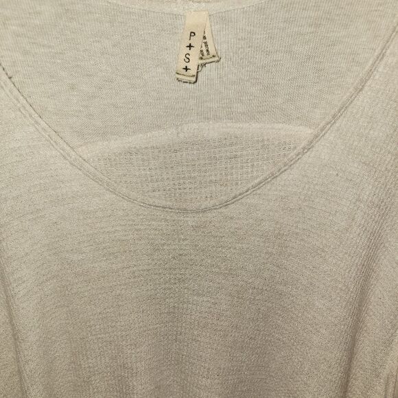 Free People Malibu Thermal Long Sleeve Tee in Ivory/Oatmeal S - Picture 5 of 11